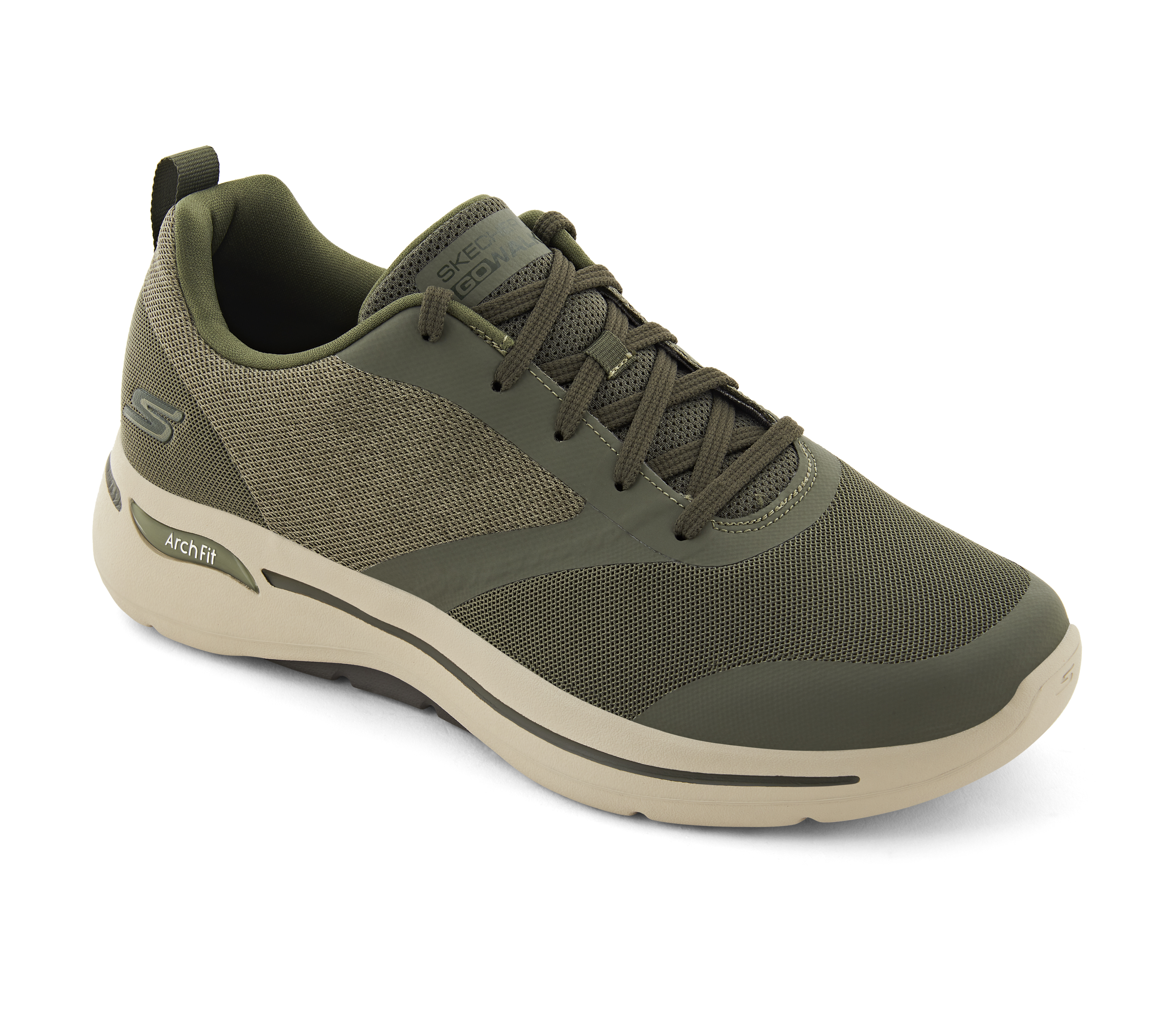 GO WALK ARCH FIT - SKY VAULT, OOLIVE Footwear Lateral View