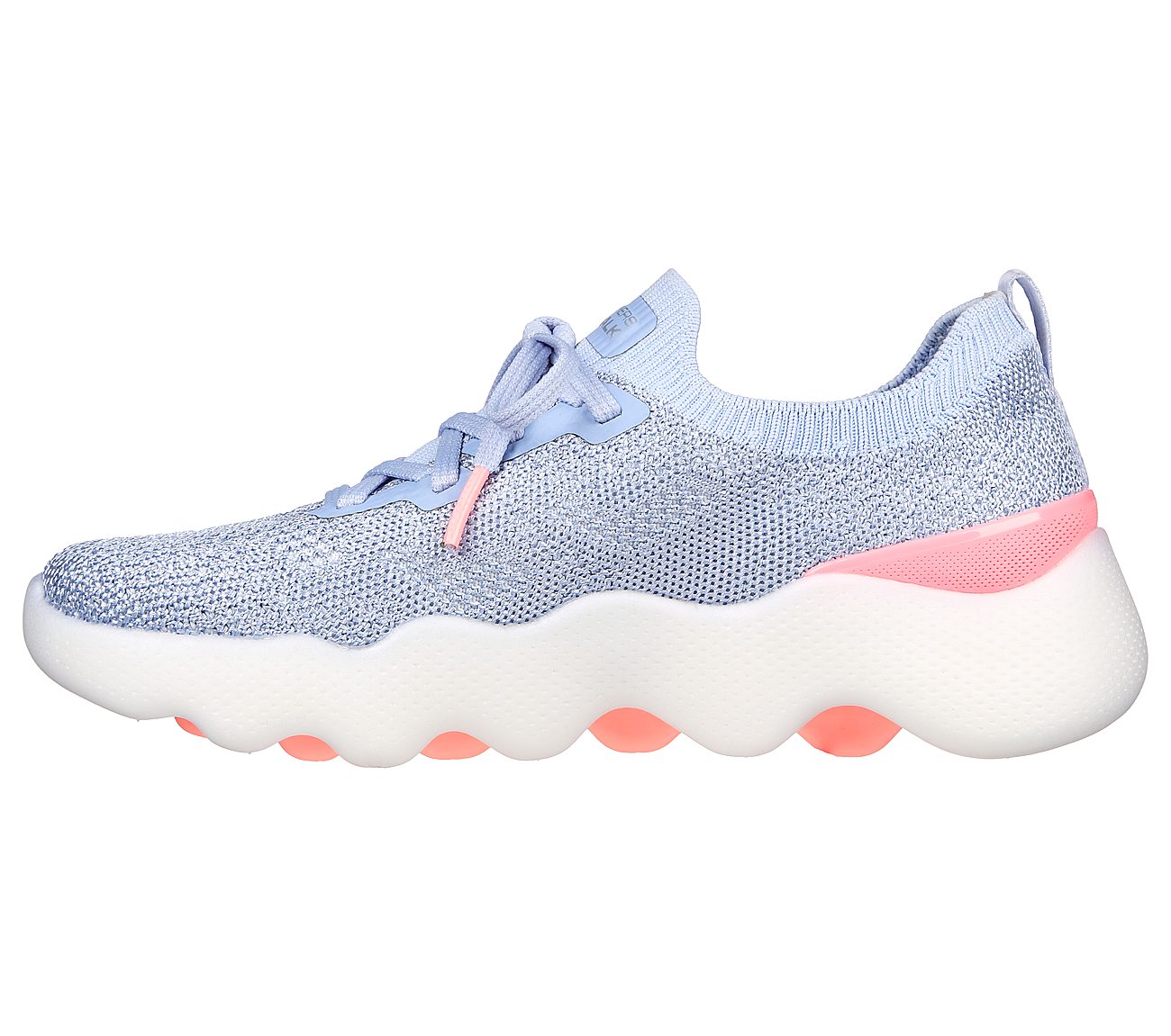 GO WALK MASSAGE FIT - UPSURGE, GREY/PINK Footwear Left View