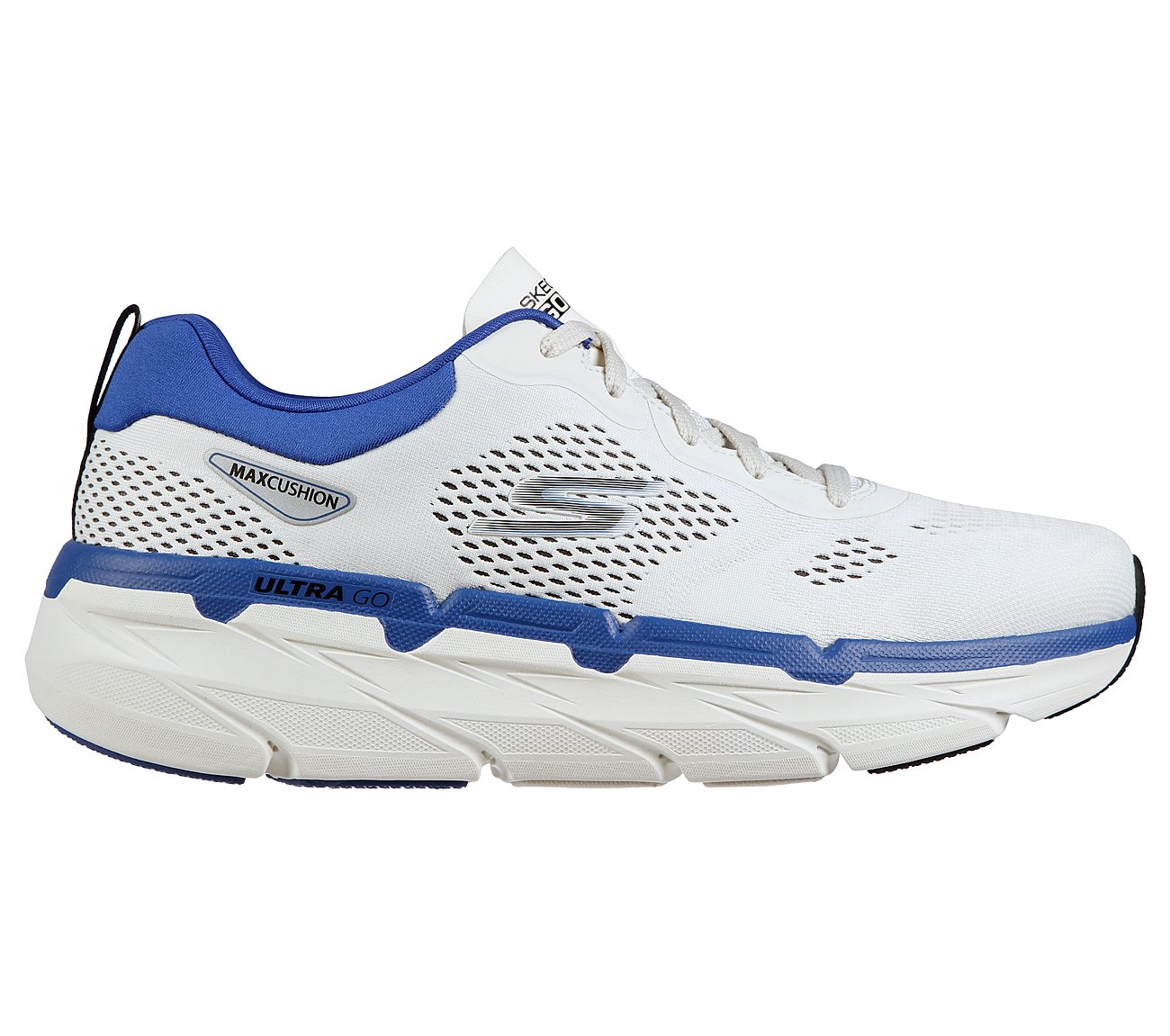 MAX CUSHIONING PREMIER -PERSP, WHITE/BLUE Footwear Right View