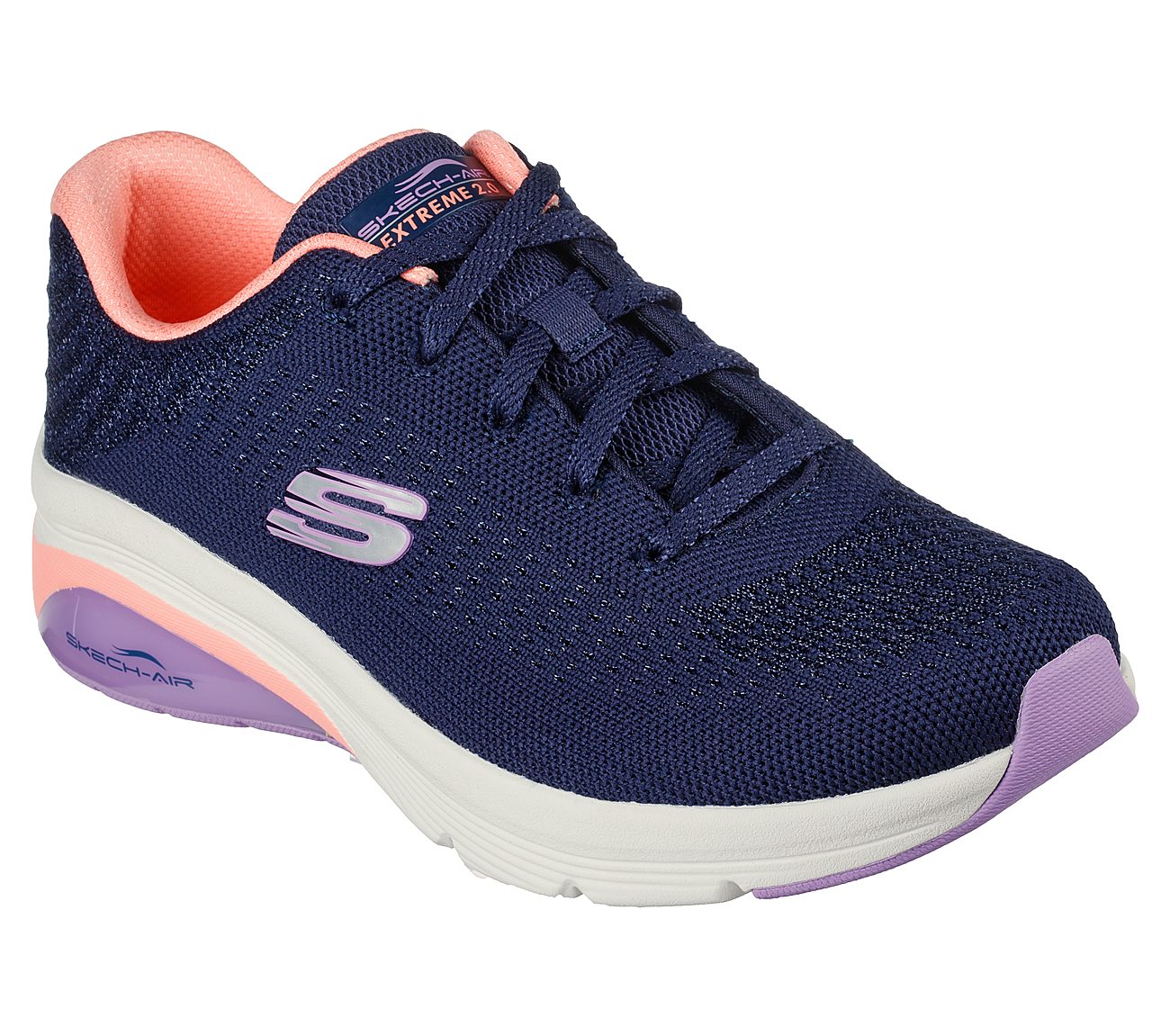 SKECH-AIR EXTREME 2.0-CLASSIC, NAVY/MULTI Footwear Lateral View