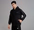 SKECHERS CORDED PANEL HOODIE, BLACK