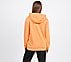 WOMENS BASIC FRONT OPEN HOODIE, WHITE/GREY ORANGE