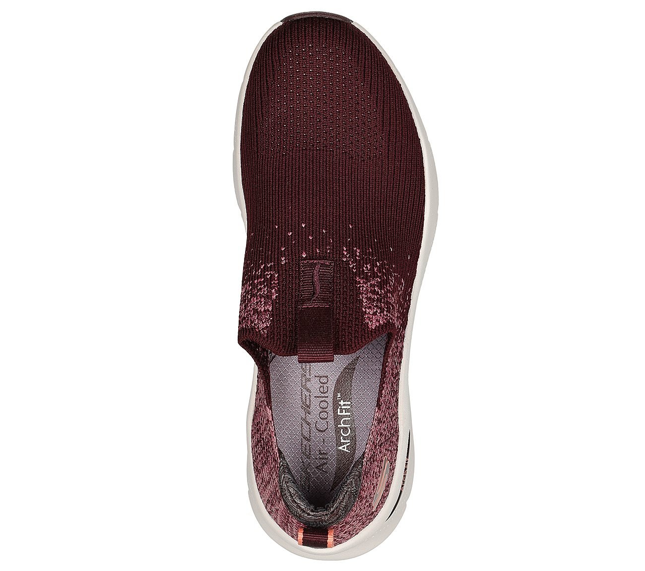 ARCH FIT D'LUX-JOURNEY, BBURGUNDY Footwear Top View