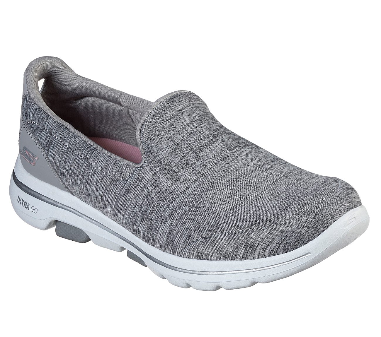 GO WALK 5-HONOR, GREY Footwear Lateral View