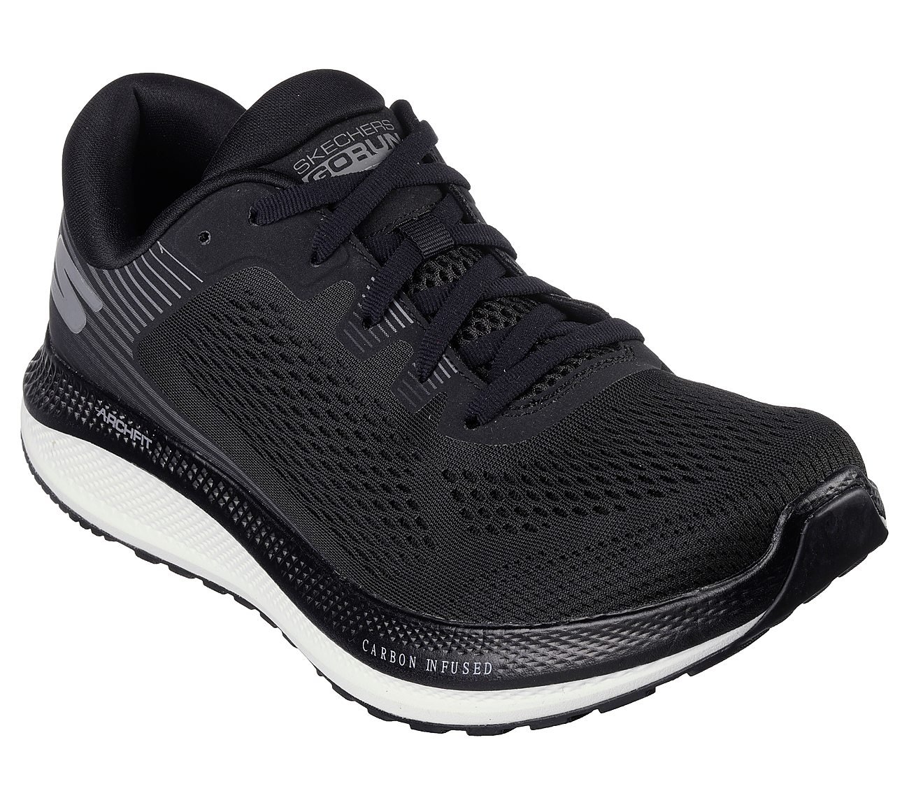 GO RUN PERSISTENCE, BLACK/WHITE Footwear Right View