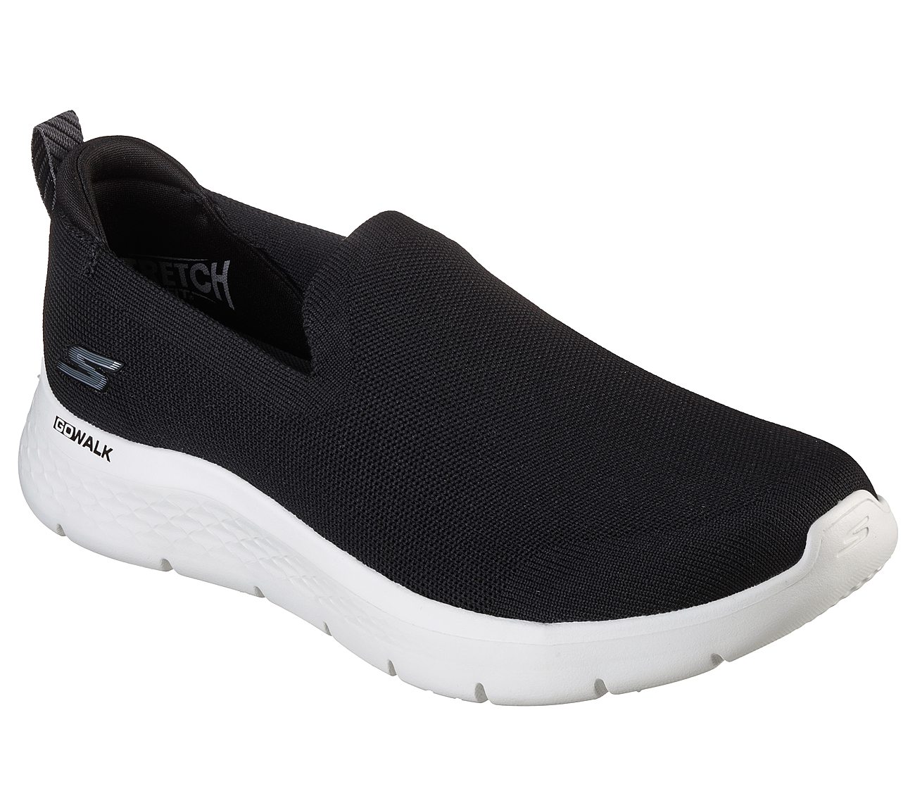 GO WALK FLEX, BLACK/WHITE Footwear Right View