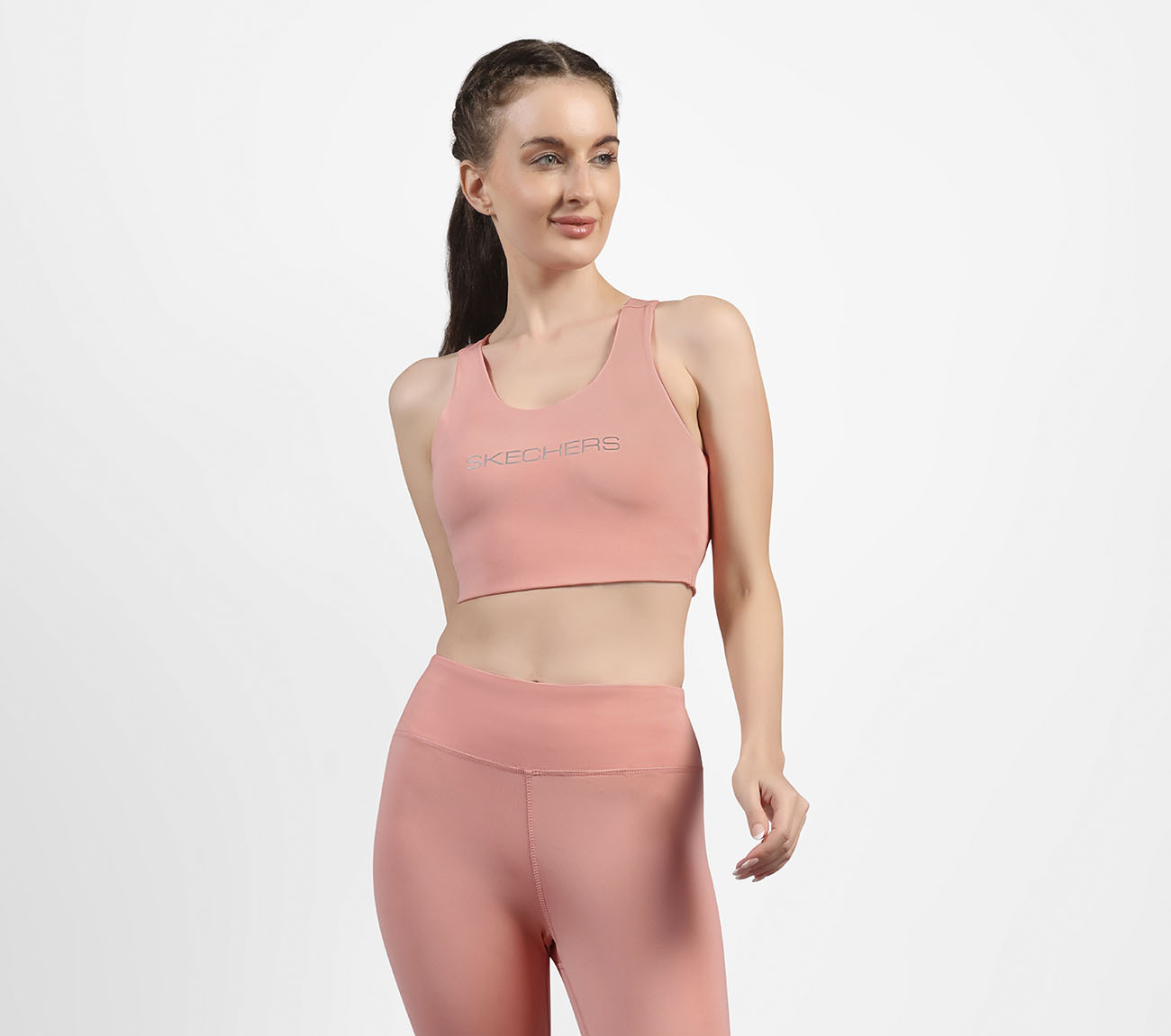 CHEST BRANDING CLEAN FINISH SPORT BRA,  Apparels Bottom View