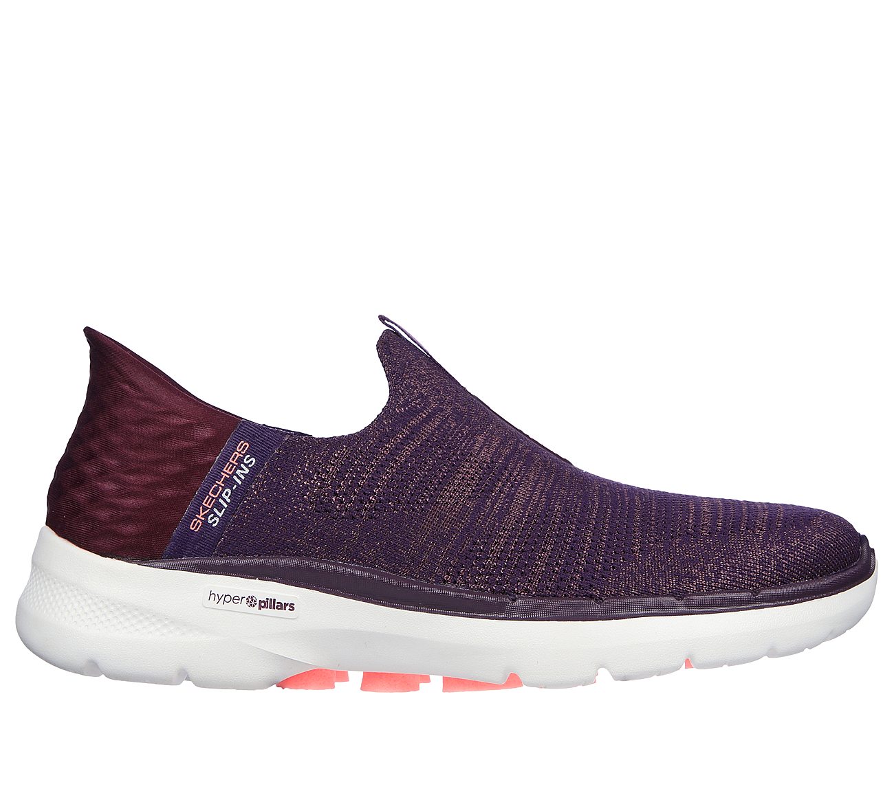 Skechers Purple Go Walk 6 Fabulous View Womens Slip On Shoes Style ID:  124569