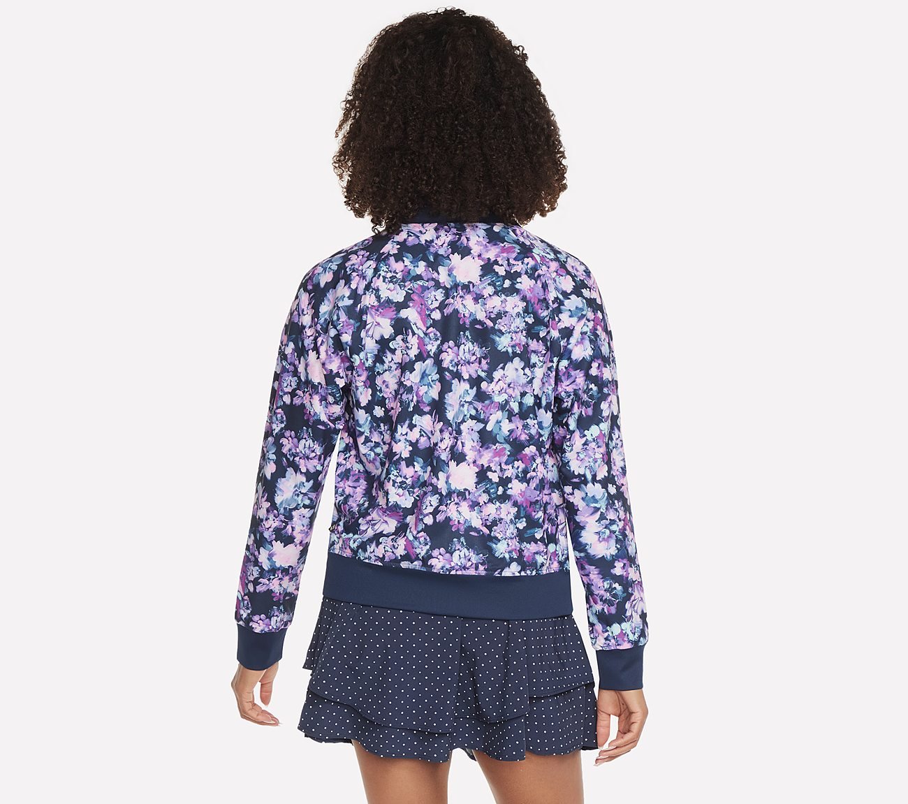 MISTY FLORAL REVERSIBLE JACKET, BLUE/LAVENDER Apparels Top View