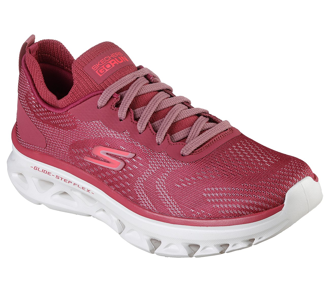 GO RUN GLIDE-STEP FLEX - SKYL, ROSE Footwear Lateral View