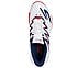 SKECHERS VIPER COURT RALLY, WHITE/NAVY/RED Footwear Top View