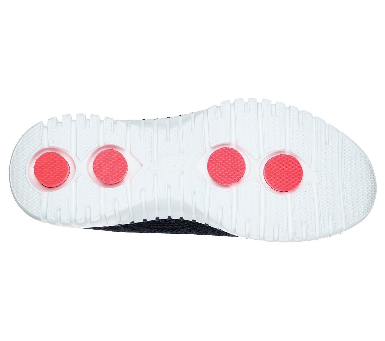 GO WALK SMART, NAVY/WHITE Footwear Bottom View