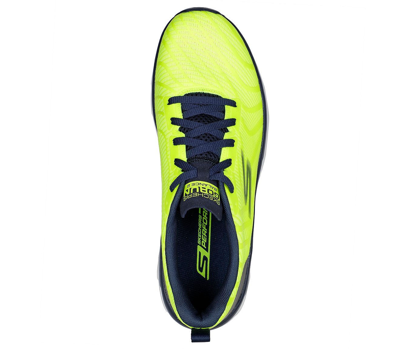 GO RUN BALANCE 2, LIME / NAVY Footwear Top View