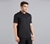 TONAL PANEL GOLF POLO, BLACK