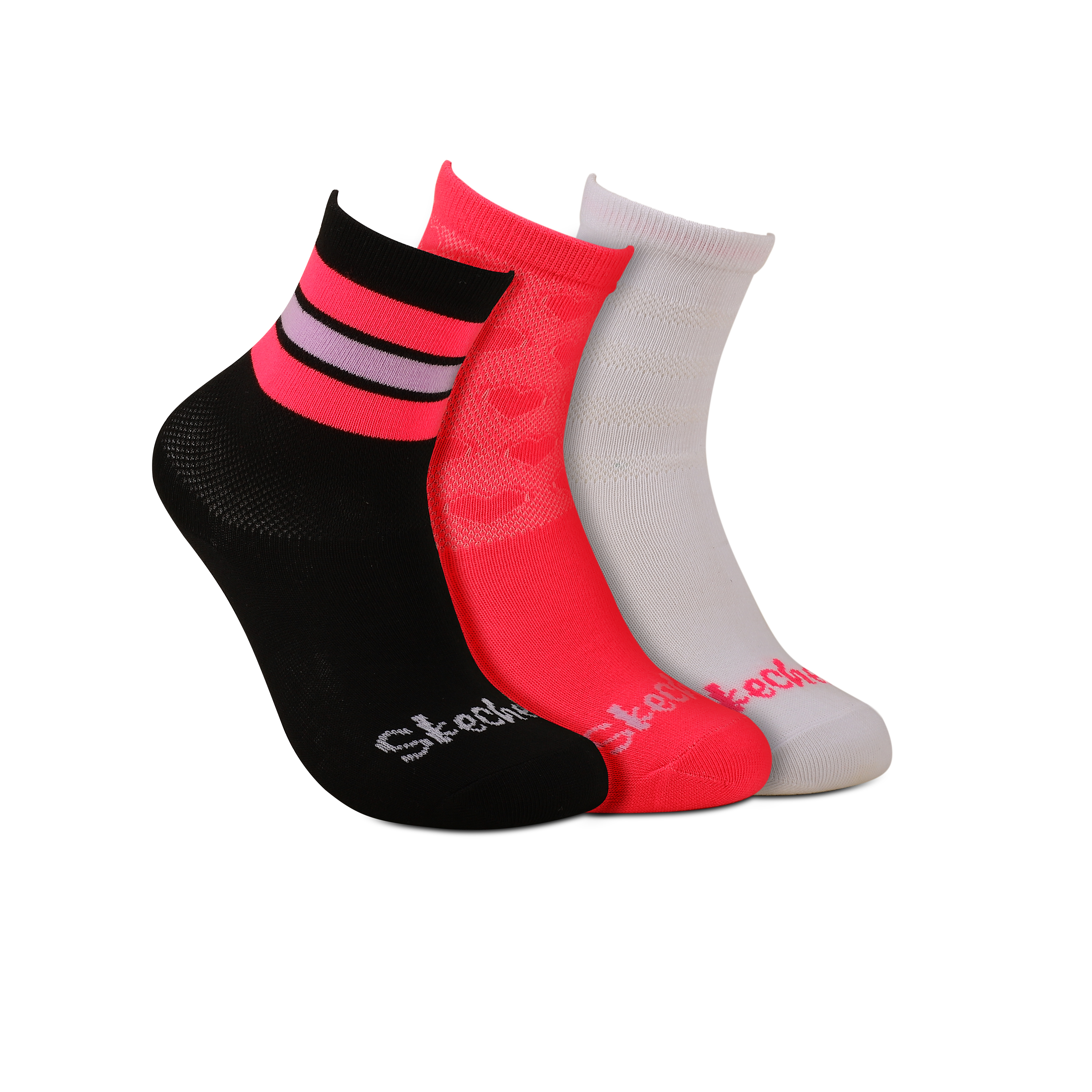 3PK GIRLS NON TERRY CREW,  Accessories Lateral View