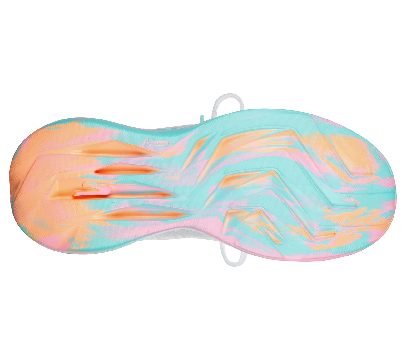 GO RUN FAST - MONTAGE, WHITE/MULTI Footwear Bottom View