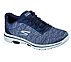 GO WALK 5-TRUE, NAVY/WHITE Footwear Lateral View