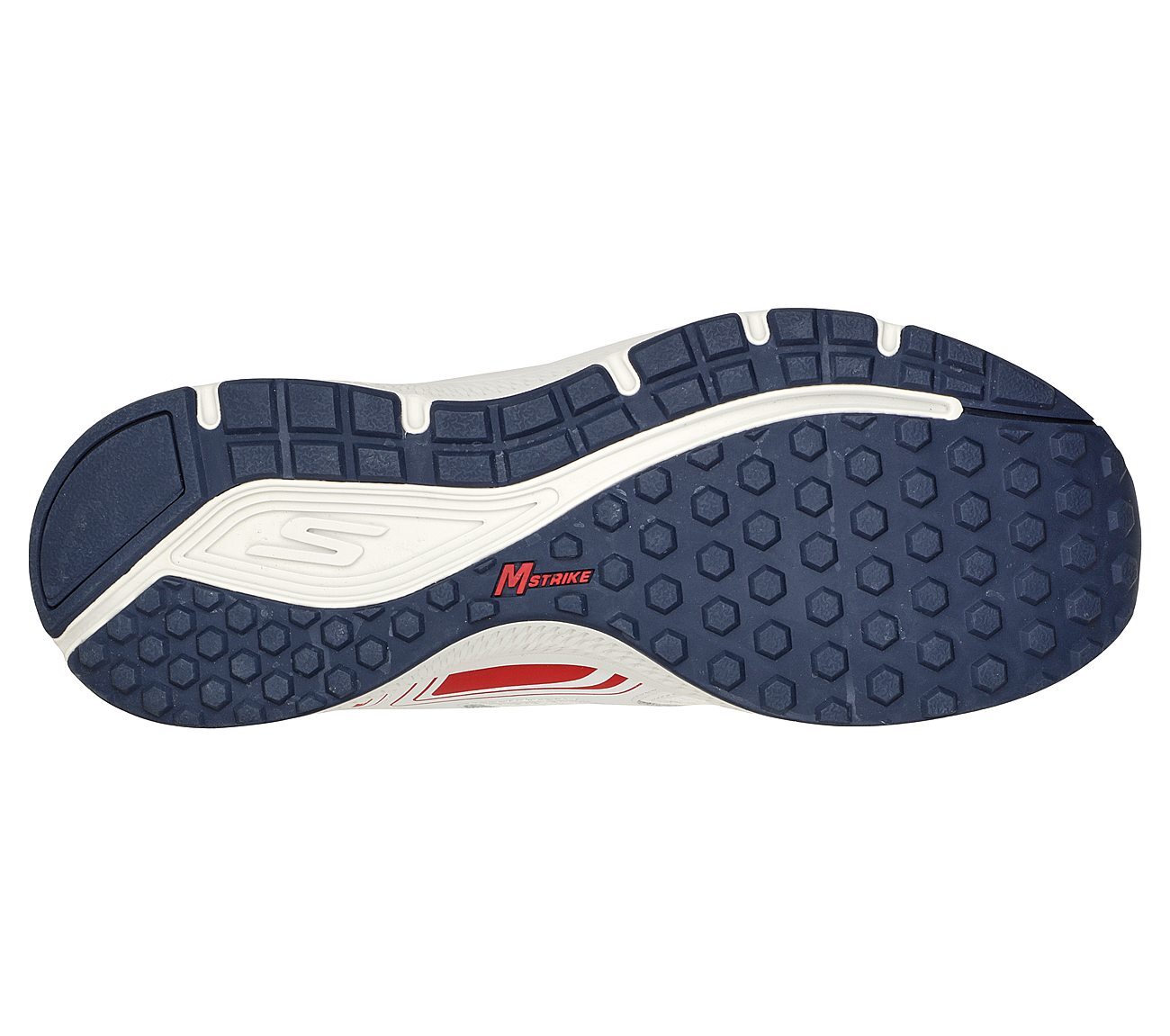 GO RUN CONSISTENT - VESTIGE, WHITE/NAVY/RED Footwear Bottom View