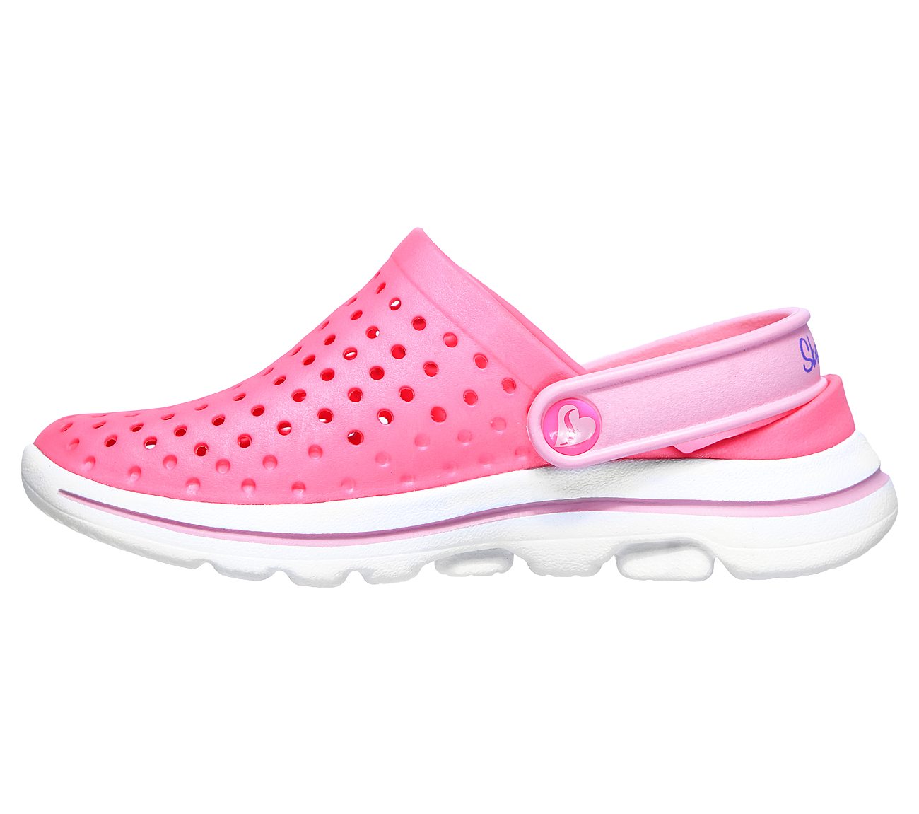 Skechers Hot Pink Go Walk 5 Winning Streak Girls Slip Ons Style ID ...