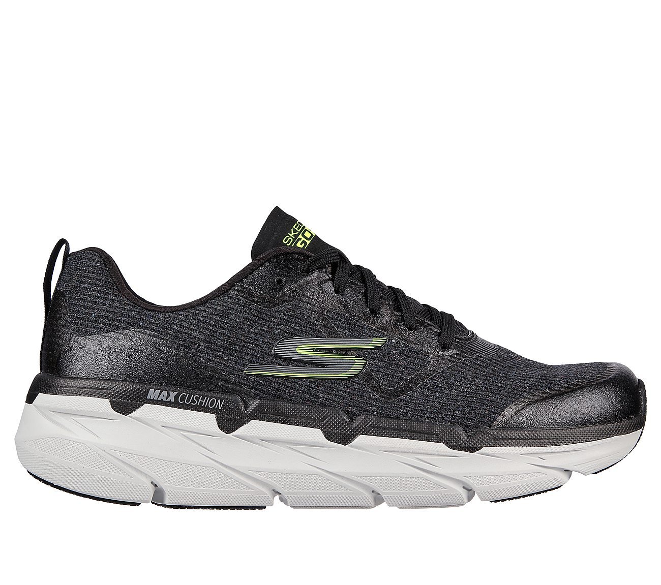 MAX CUSHIONING PREMIER - YOUR, BLACK/LIME Footwear Lateral View