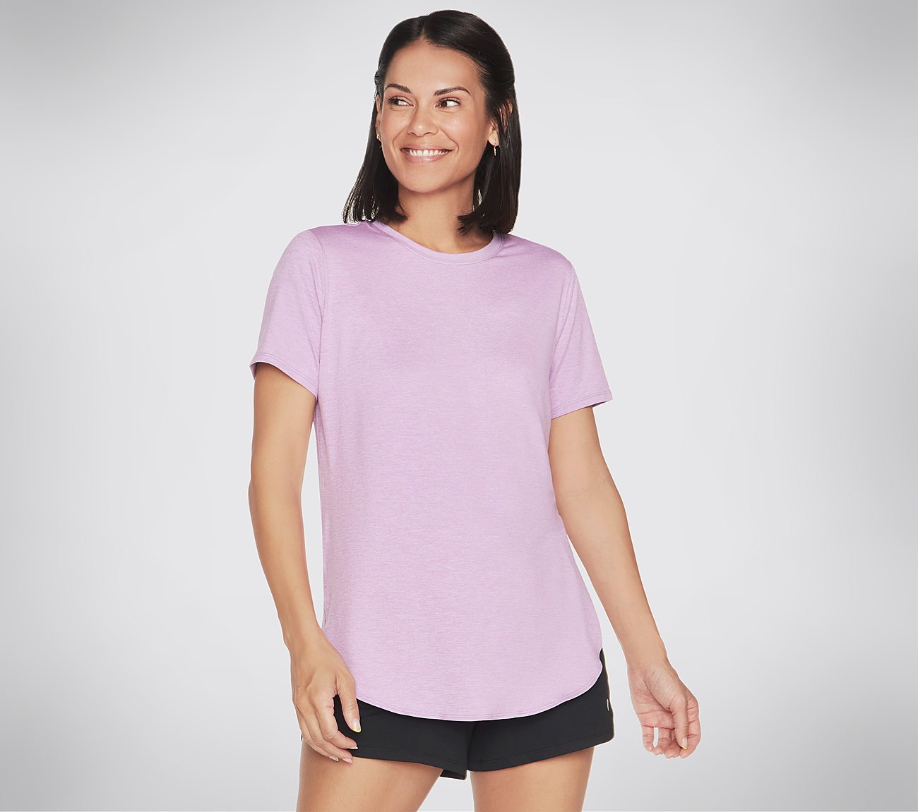 GODRI SWIFT TUNIC T-SHIRT, PURPLE/PERIWINKLE Apparels Lateral View