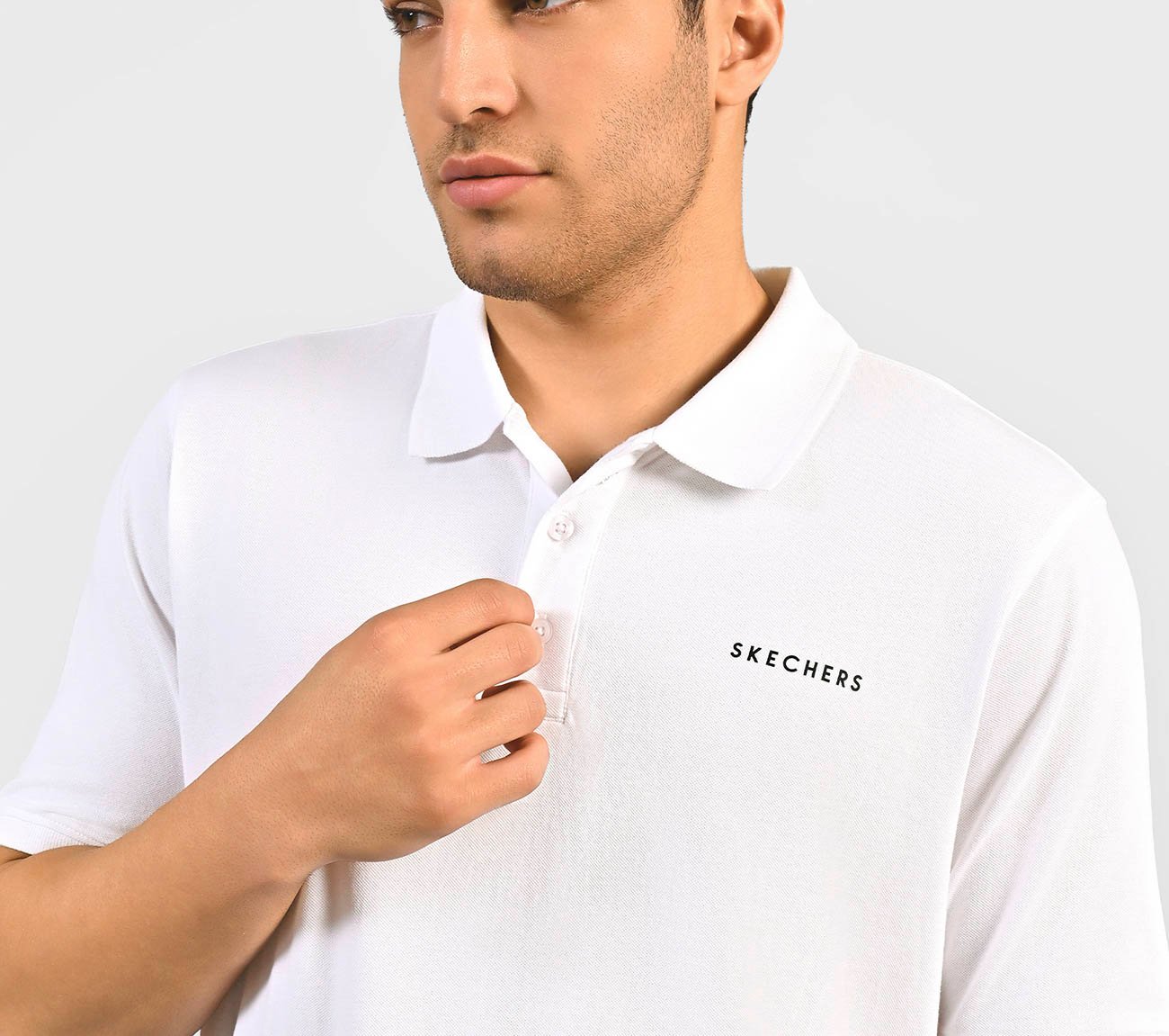MENS CORE POLO, WHITE Apparel Right View