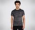 SS SKECHERS JACQUARD T-SHIRT, GUN METAL Apparel Lateral View