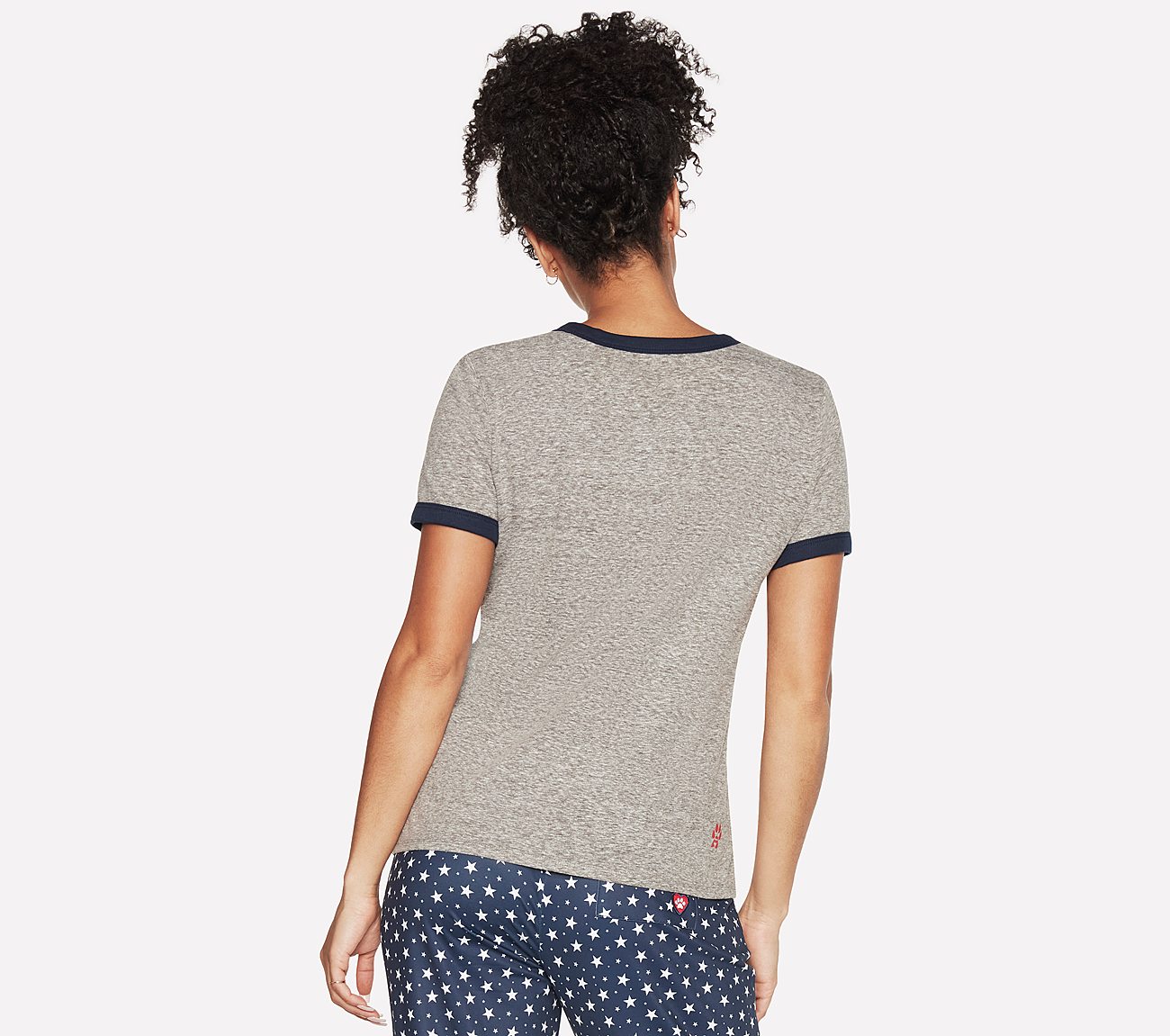 BOBS RWB RINGER T-SHIRT, GREY Apparels Top View