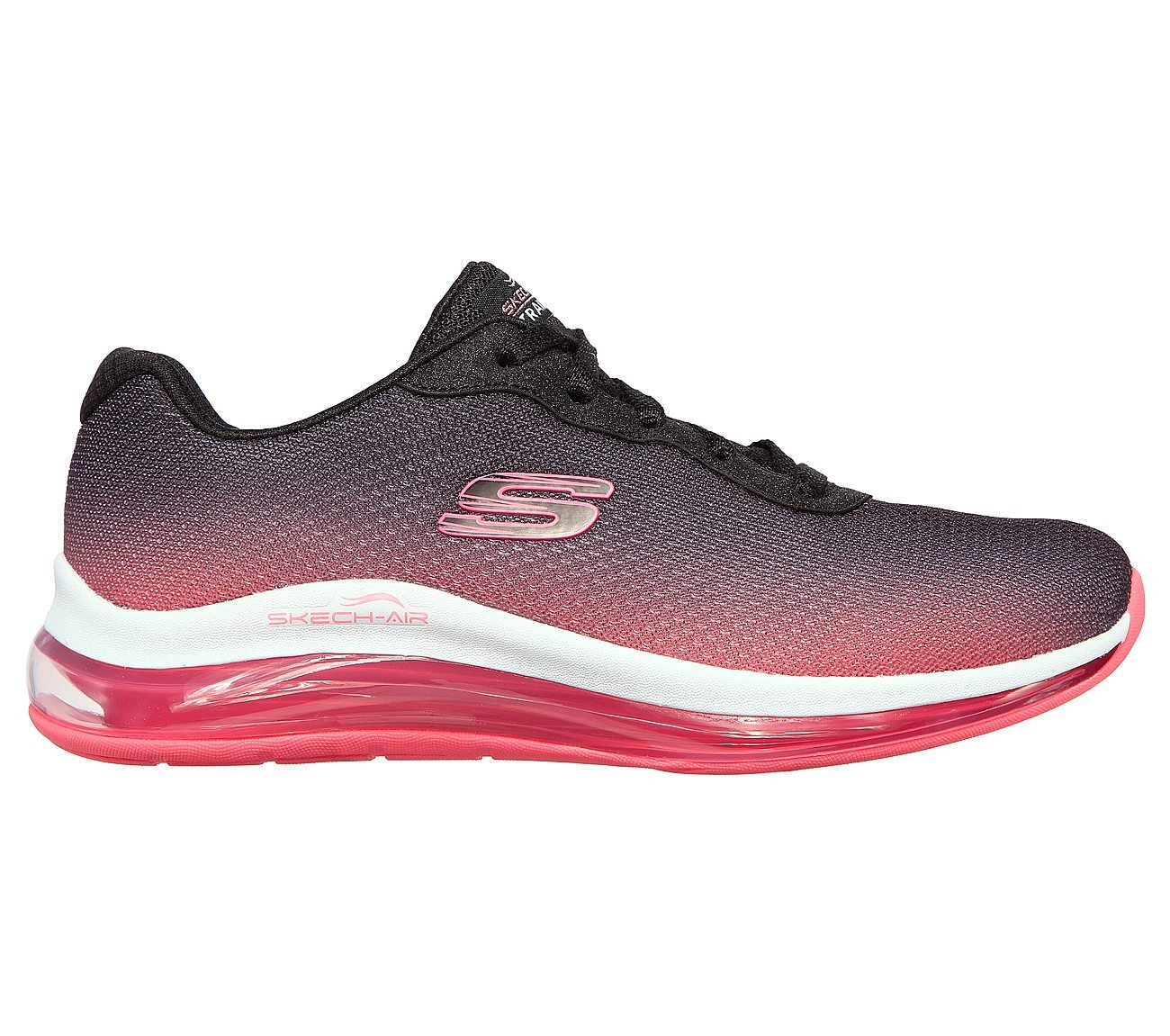 SKECH-AIR ELEMENT 2, BLACK/HOT PINK Footwear Lateral View