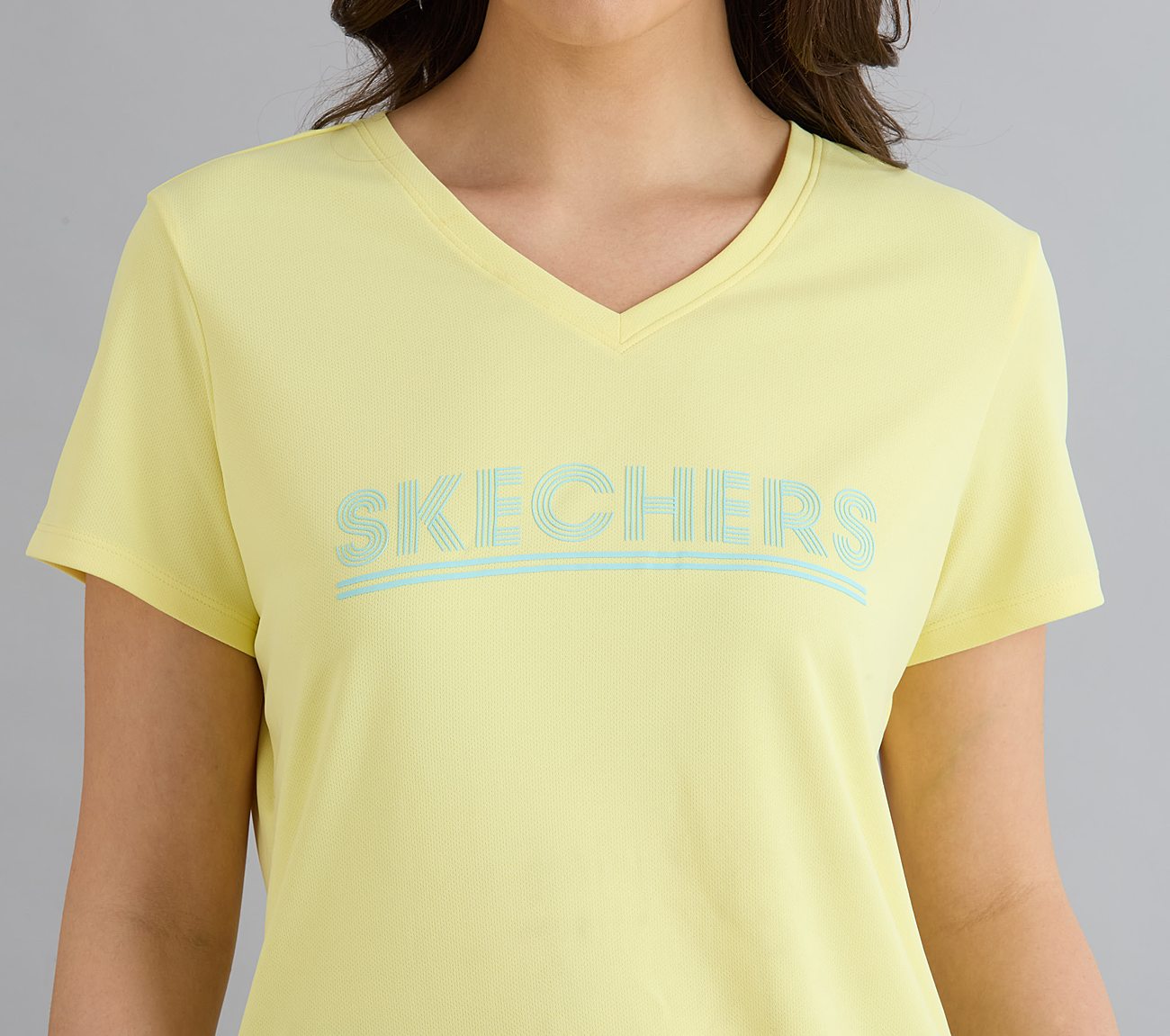 BASIC PERFROMANCE TUNIC T-SHIRT, SILVER/LIME