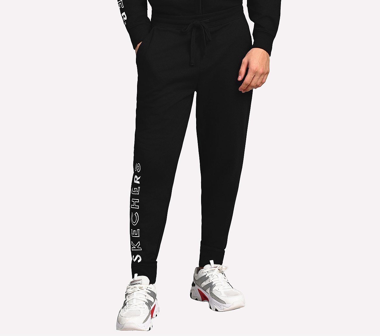 SKECHERS LIFESTYLE JOGGER, BBBBLACK Apparel Lateral View