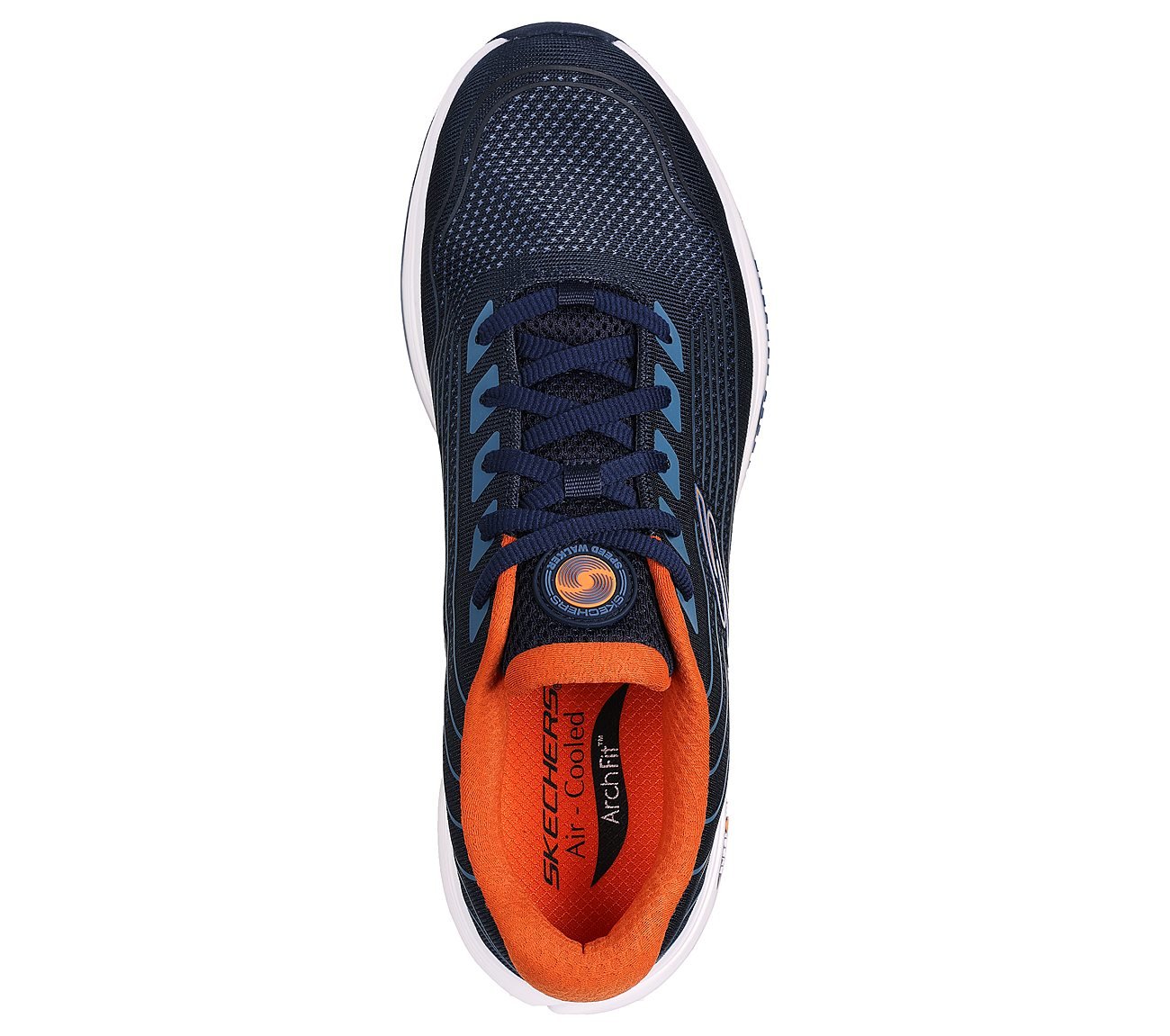 GO WALK SPEED WALKER, NAVY/ORANGE Footwear Top View