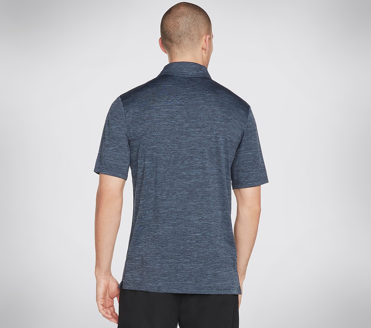 ON THE ROAD POLO, BLUE/GREY Apparel Top View