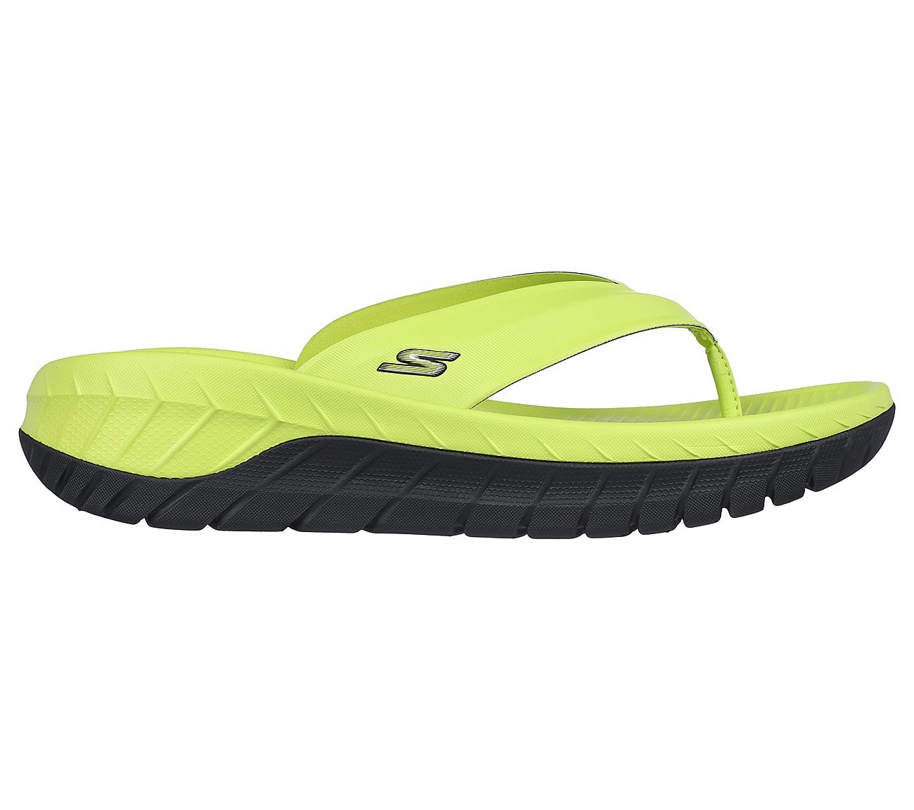 GO RECOVER SANDAL, LIME/BLACK Footwear Lateral View