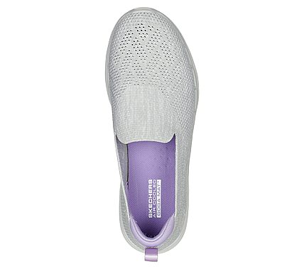 GO WALK 6 - VALERIE, GREY/LAVENDER Footwear Top View