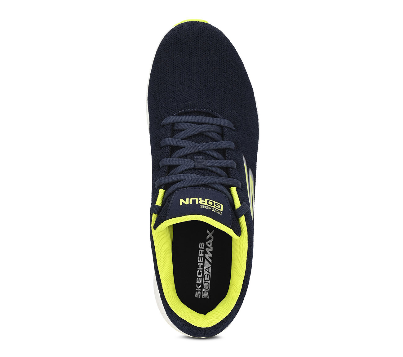 GO RUN CONSISTENT, NAVY/LIME Footwear Top View