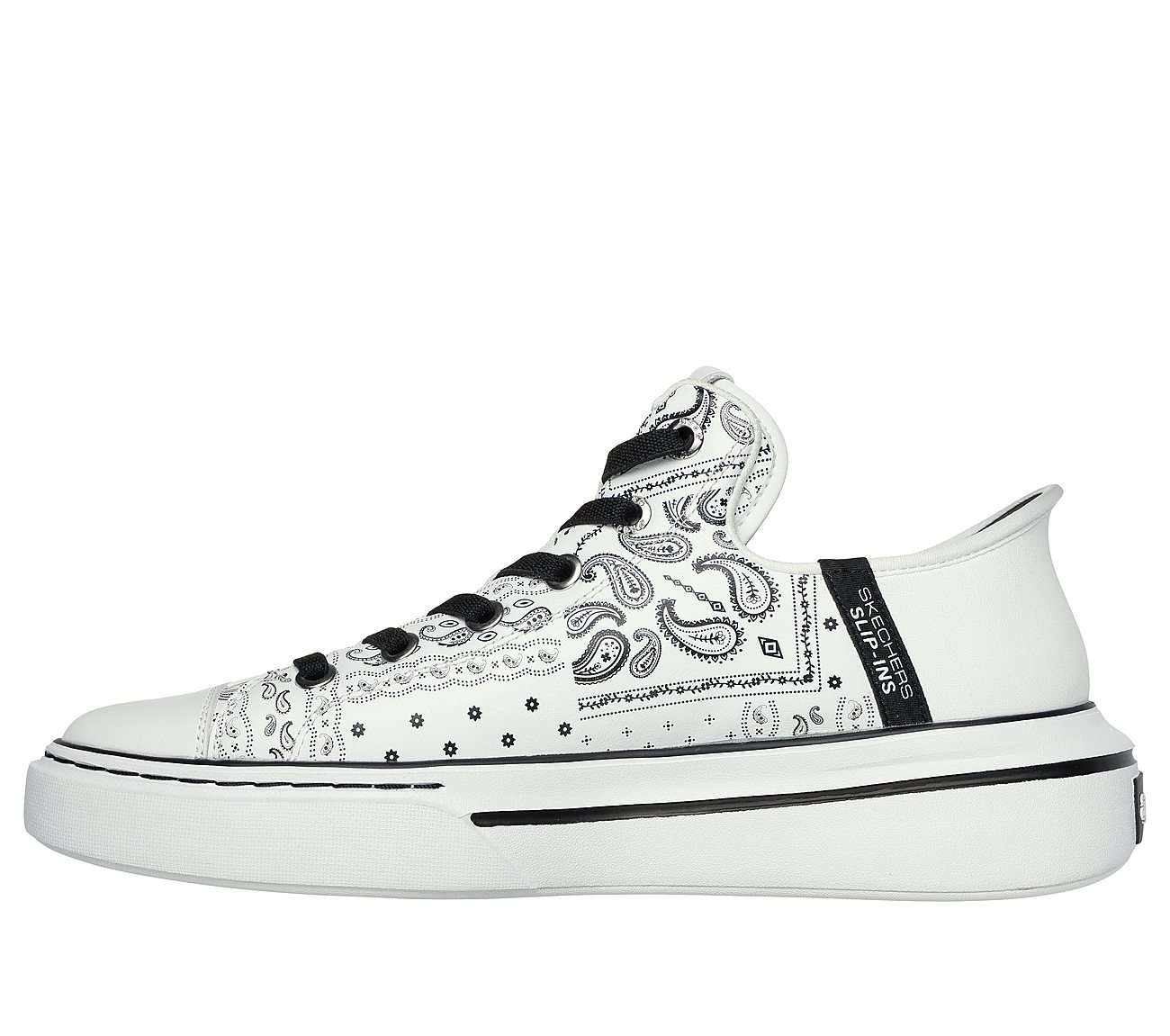 SNOOP ONE-DOUBLE G, WHITE BLACK Footwear Left View