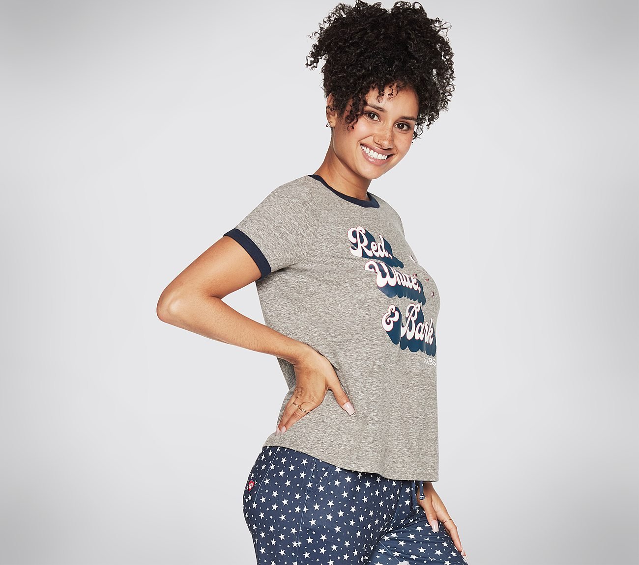BOBS RWB RINGER T-SHIRT, GREY Apparels Left View