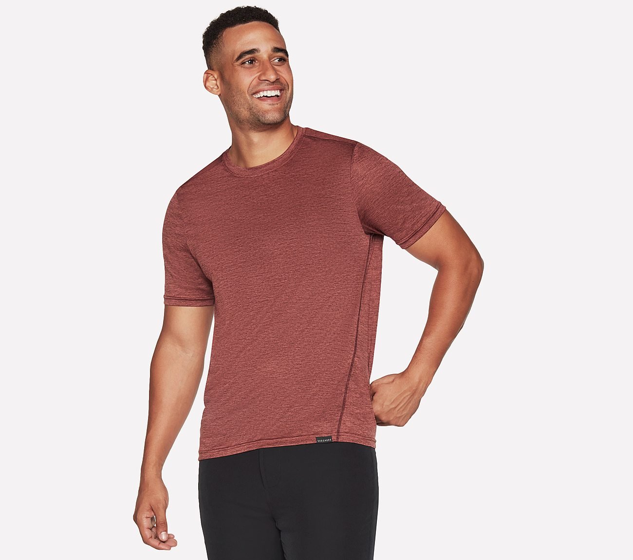 GODRI CHARGE T-SHIRT, DDARK BROWN Apparel Lateral View