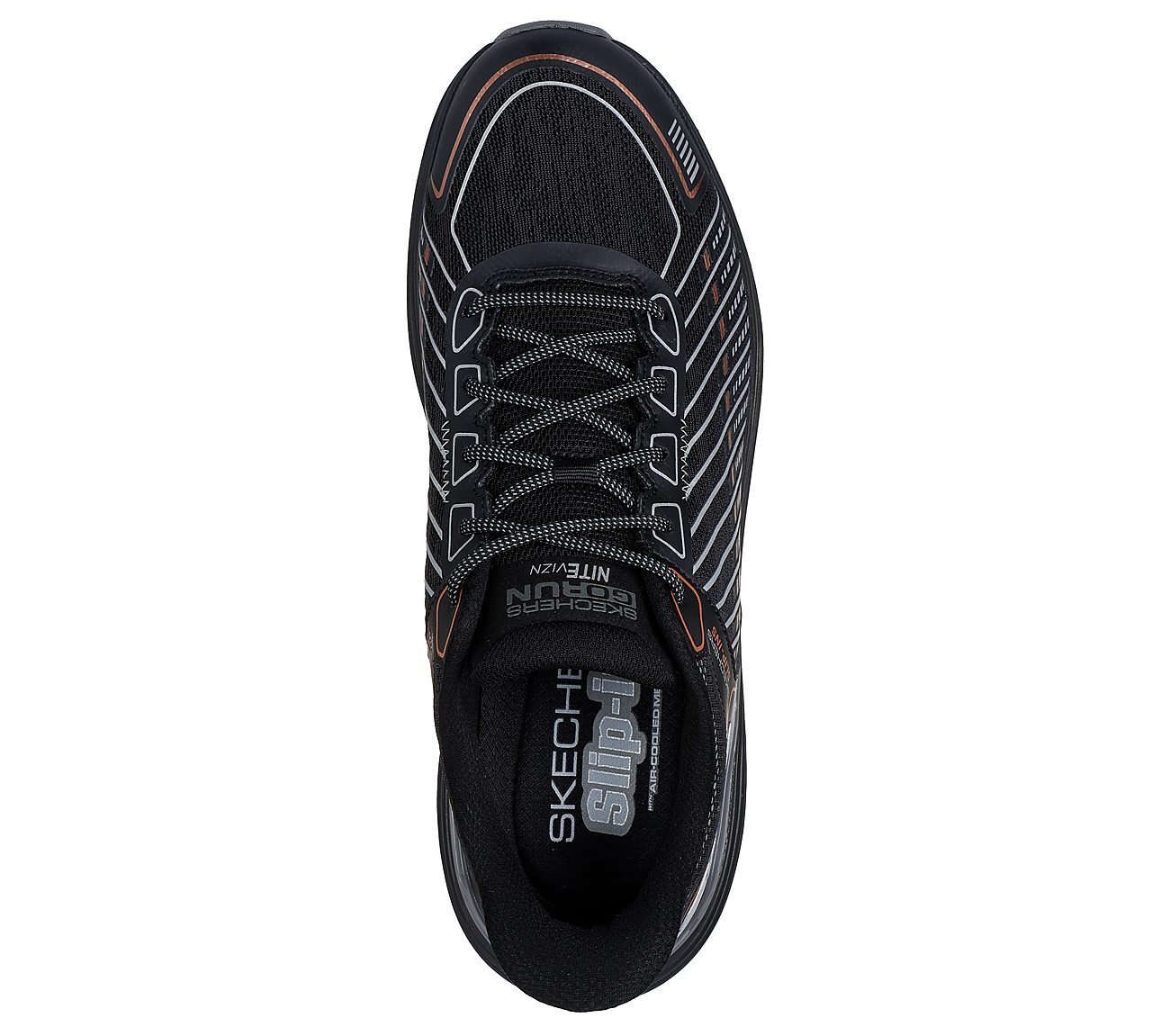 SKECHERS SLIP-INS: MAX CUSHIONING SUSPENSION, BBBBLACK Footwear Top View