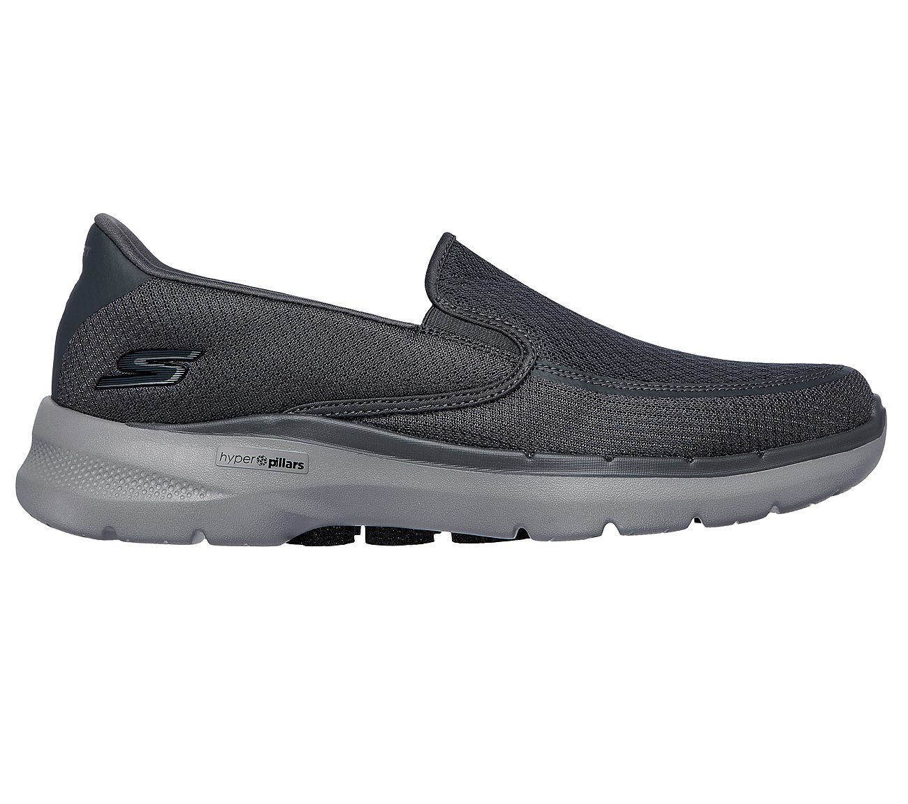Skechers Charcoal Go Walk 6 Orva Walking Shoes For Men Style ID: 216200 ...