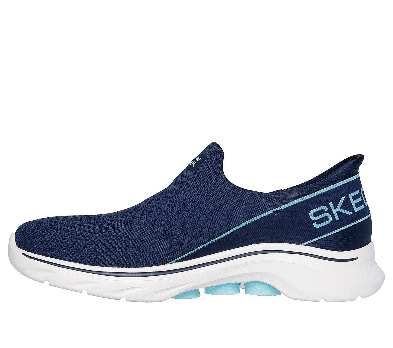 GO WALK 7 - MIA, NAVY/AQUA Footwear Left View