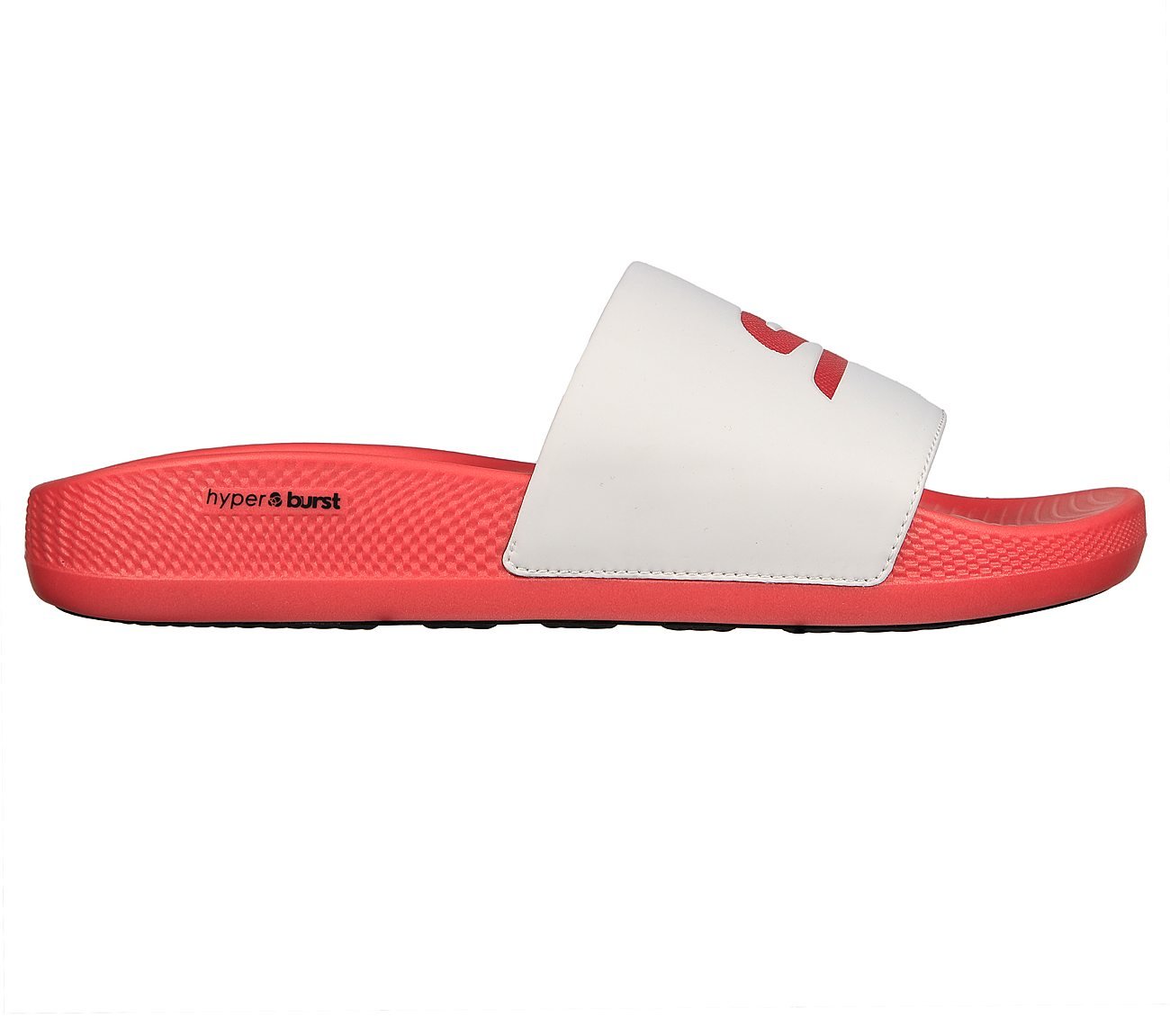 HYPER SLIDE - DERIVER, WHITE/RED Footwear Lateral View