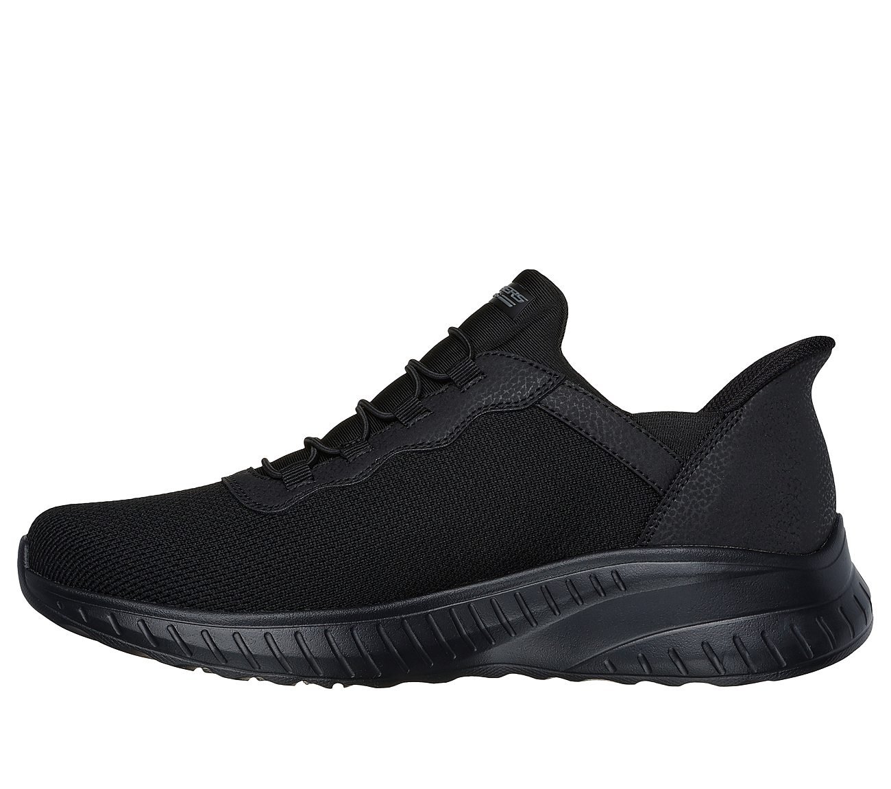SKECHERS SLIP-INS: BOBS SPORT SQUAD CHAOS- Daily Hype, BBLACK Footwear Left View