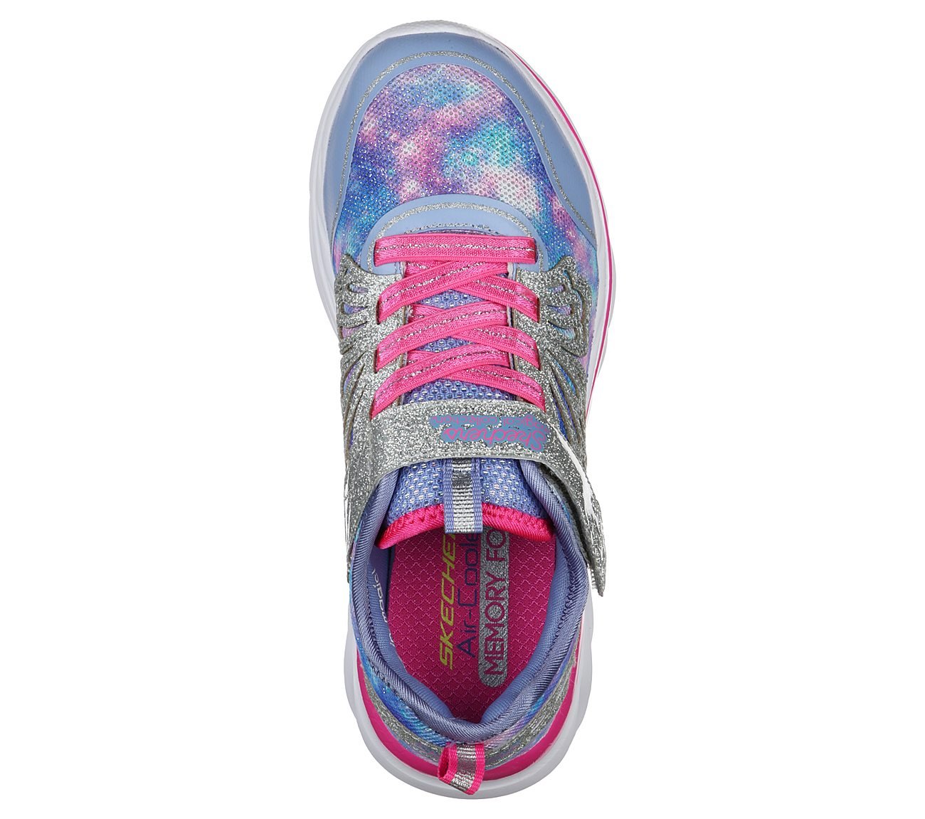 QUICK KICKS - FAIRY GLITZ, PERIWINKLE/PINK Footwear Top View