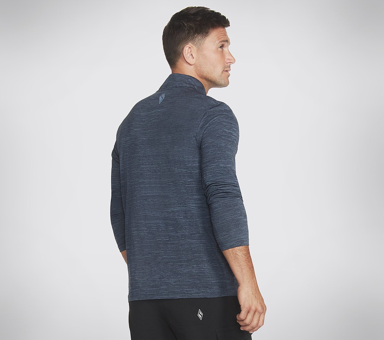 ON THE ROAD 1/4 ZIP, BLUE/GREY Apparels Top View