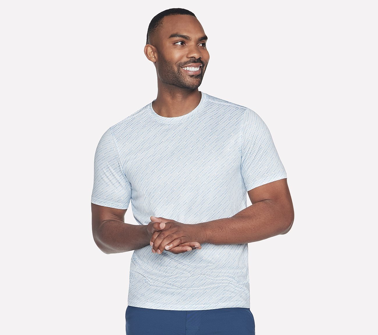 GODRI CHARGE DIAMOND FALLS SS, LIGHT BLUE/MULTI Apparel Lateral View