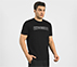 DUAL PRINT VARSITY GRAPHIC T-SHIRT, BLACK Apparel Bottom View