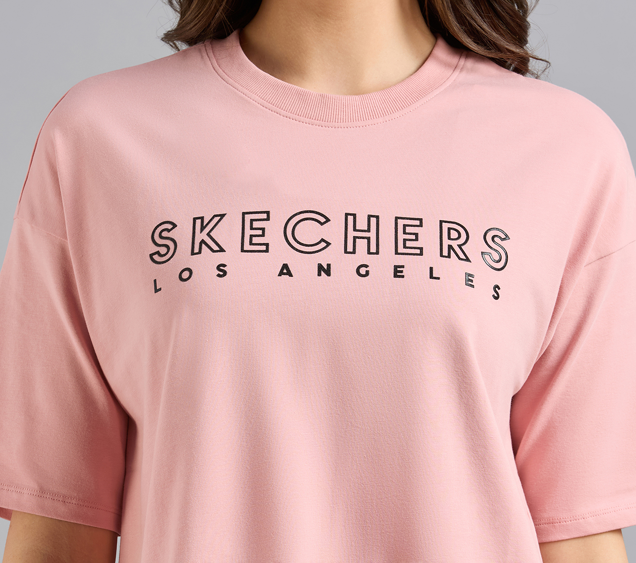 GEL PRINT OVERSIZED TEE, PURPLE/YELL Apparel Right View