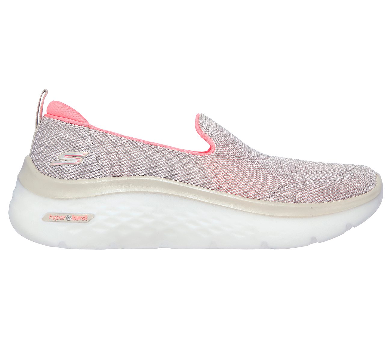 GO WALK HYPER BURST-EXTREME O, TAUPE/CORAL Footwear Right View